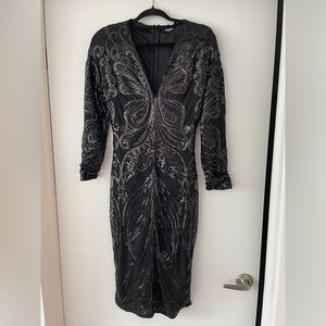 Fashion Nova Black Ivan Sequin Mini Dress